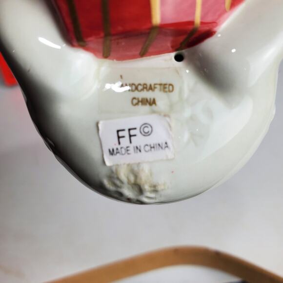 Fitz & Floyd Snowman Ornament Frosty Folks 2002 Ceramic Christmas Holiday Winter - Picture 9 of 9